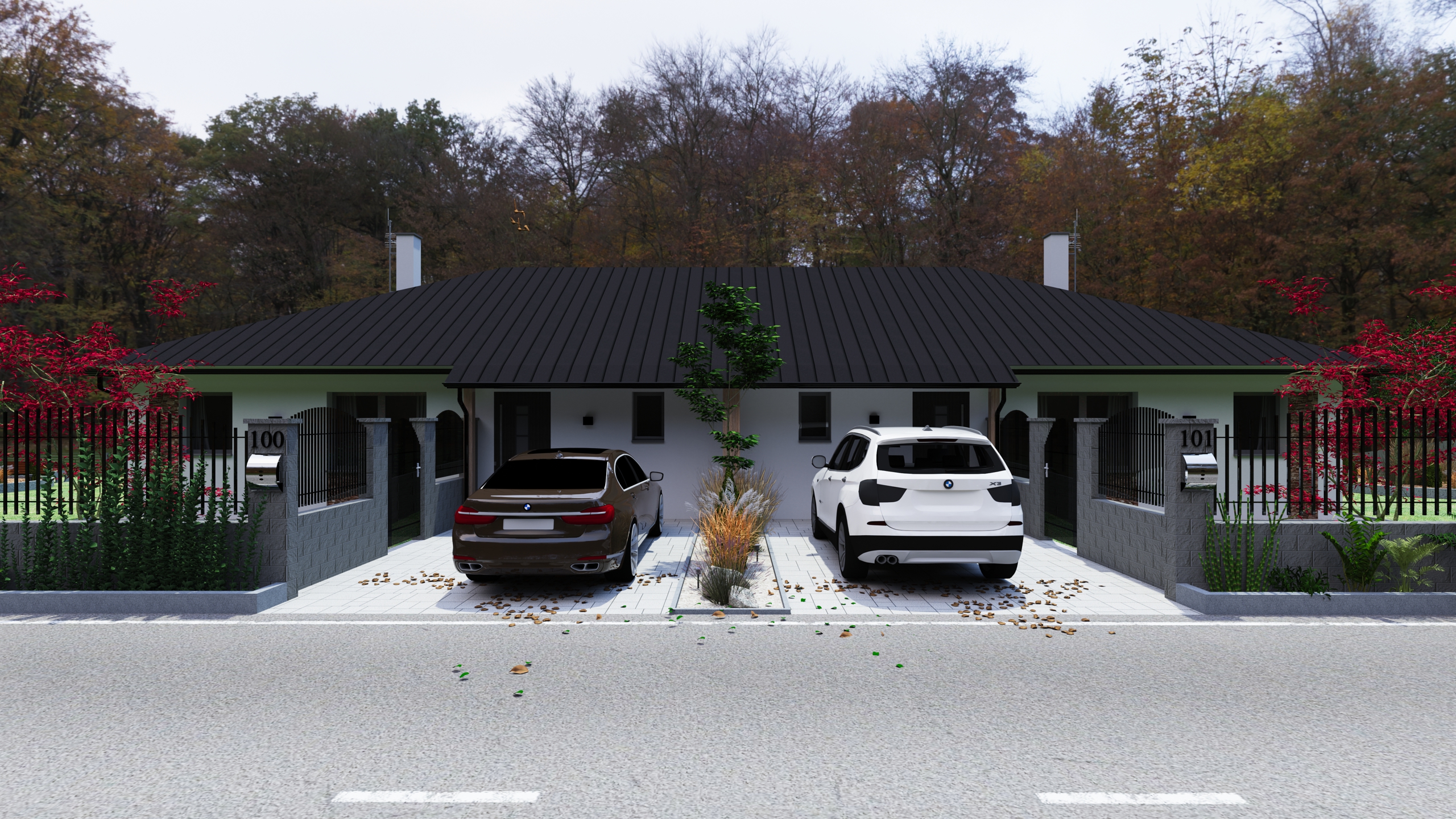 Exteriér rodinného dvojdomu - Slider Image 1